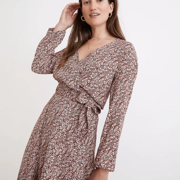 Madewell Tie Front Wrap Top - Picture 2 of 9